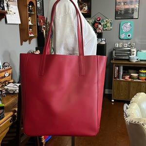 Large Shinola Detroit leather tote bag.